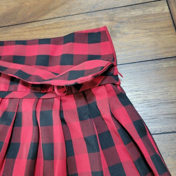 Tracy Evans Limited Mini Skirt Red & Black Squares - Size 9 - Picture 3 of 4